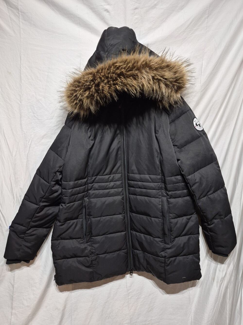 Arctic Expedition Jacket Coat Womens Faux Fur Puffer Removable Hood Winter